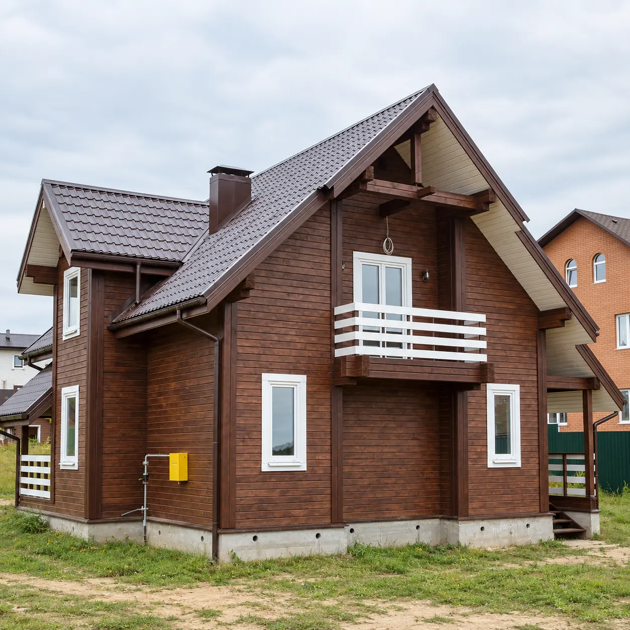 Строительство загородного брусового дома