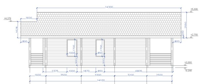 Дом из бруса 92,1 м², 1 этаж — строительство в Томске