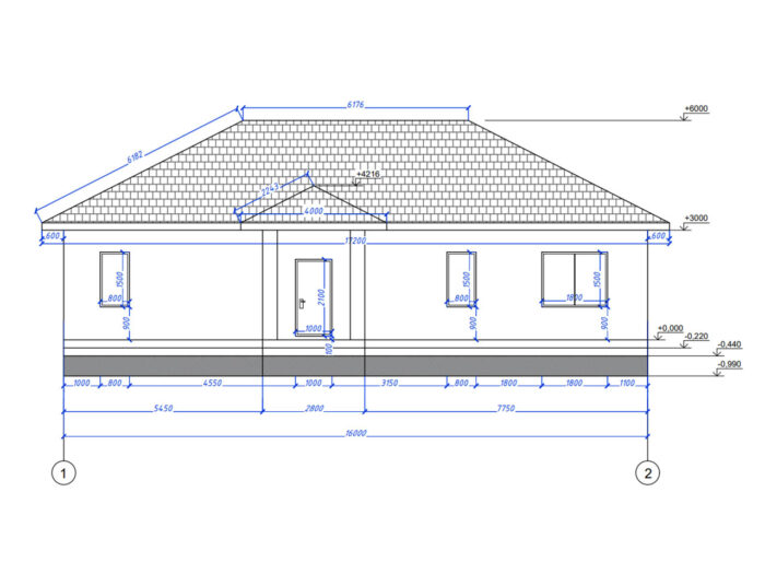 Дом из газобетона 149,9 м², 1 этаж — строительство в Томске