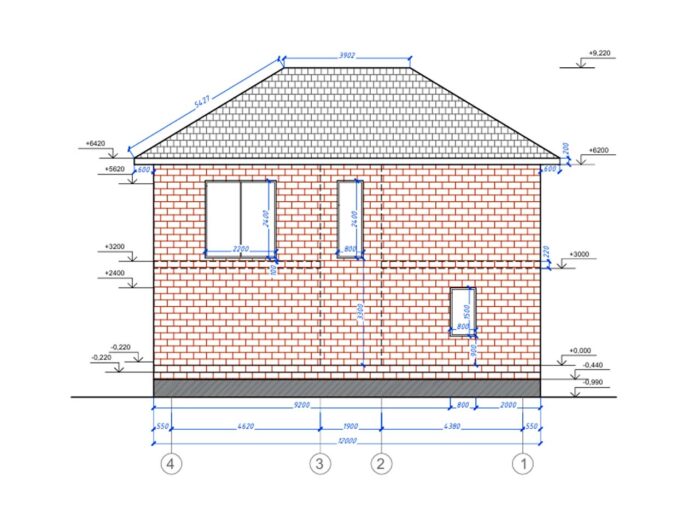 Дом из кирпича 143,7 м², 2 этажа — строительство в Томске