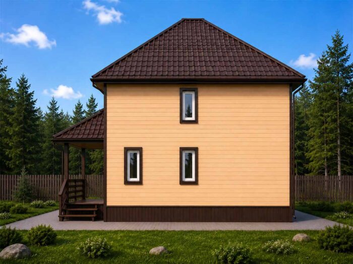 Дом из бруса 120,1 м², 2 этажа — строительство в Томске