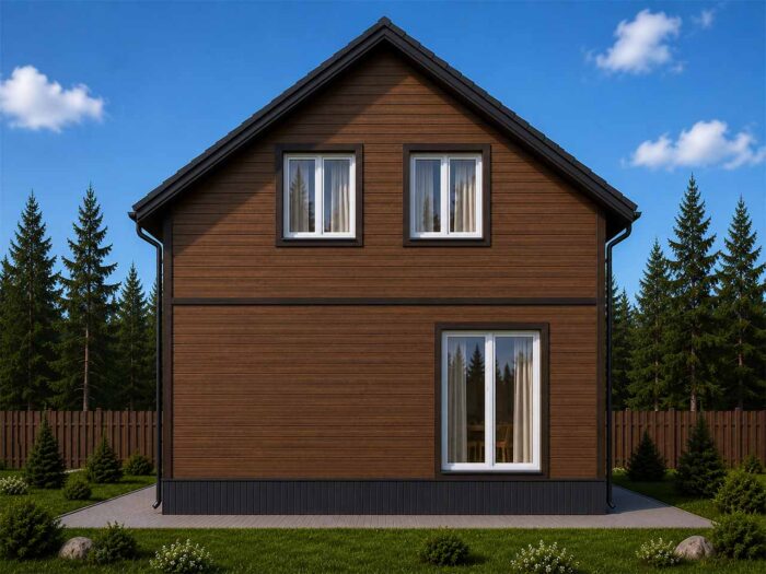 Дом из бруса 123,6 м², 2 этажа — строительство в Томске