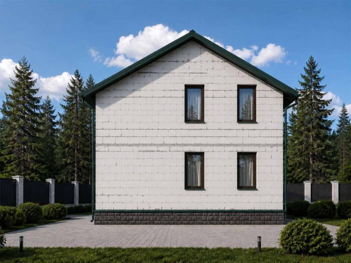 Дом из газобетона 127,1 м², 2 этажа — строительство в Томске
