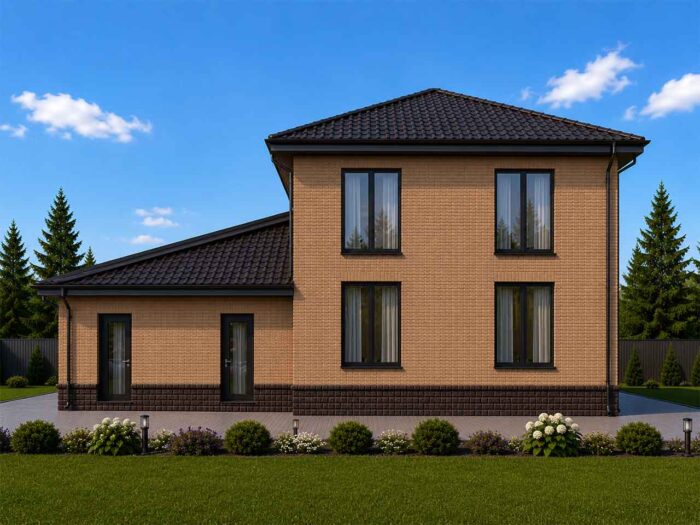 Дом из кирпича 213,7 м², 2 этажа — строительство в Томске