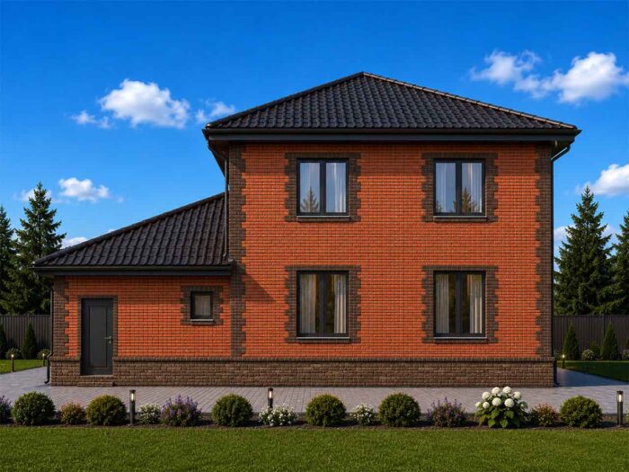 Дом из кирпича 242 м², 2 этажа — строительство в Томске