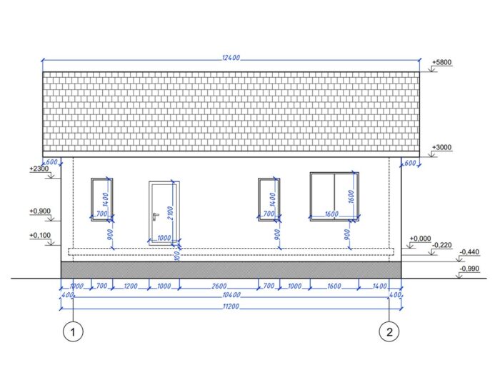 Дом из газобетона 65,3 м², 1 этаж — строительство в Томске