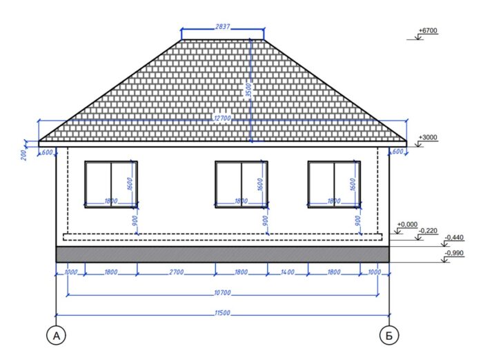 Дом из газобетона 76 м², 1 этаж — строительство в Томске