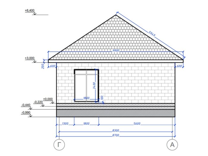Дом из газобетона 90,3 м², 1 этаж — строительство в Томске