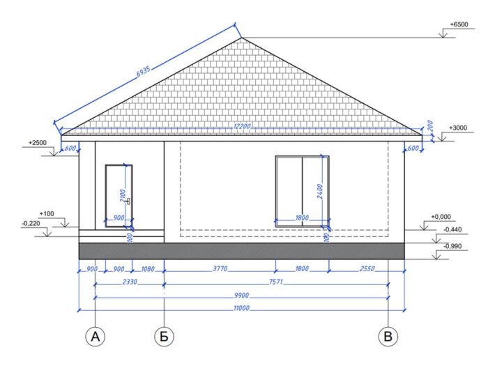 Дом из кирпича 109,8 м², 1 этаж — строительство в Томске
