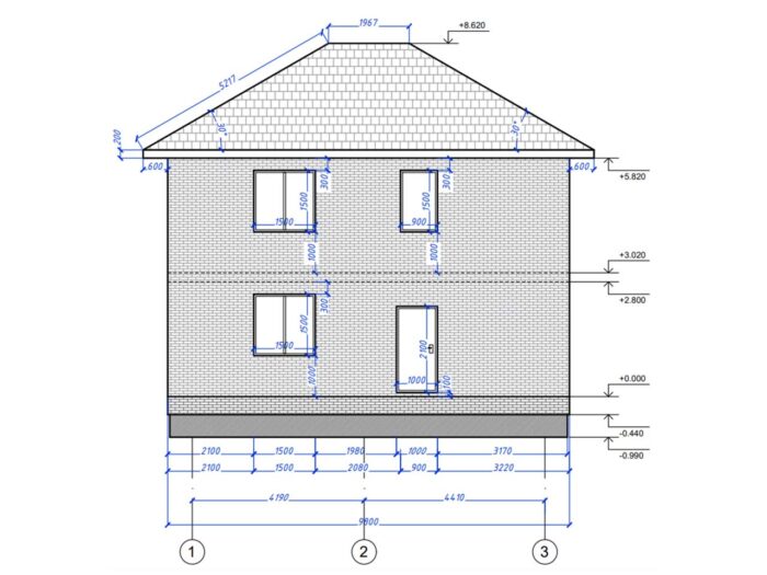 Дом из кирпича 113,8 м², 2 этажа — строительство в Томске