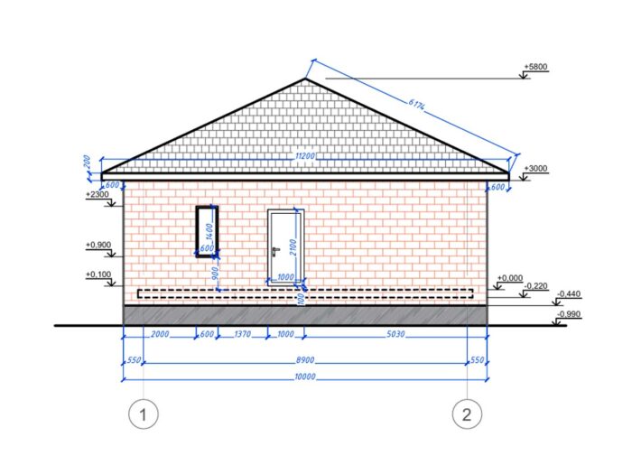 Дом из кирпича 74,3 м², 1 этаж — строительство в Томске
