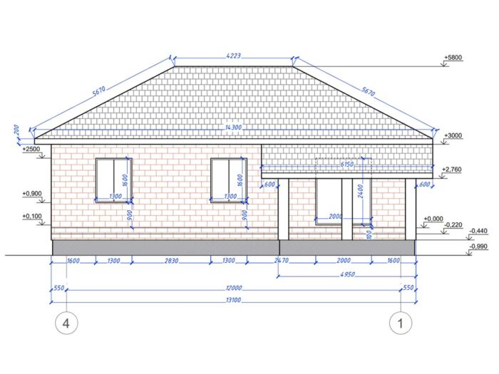 Дом из кирпича 95,1 м², 1 этаж — строительство в Томске