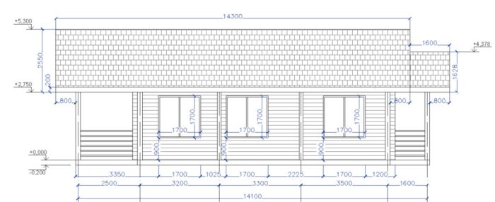 Дом из бруса 92,1 м², 1 этаж — строительство в Томске