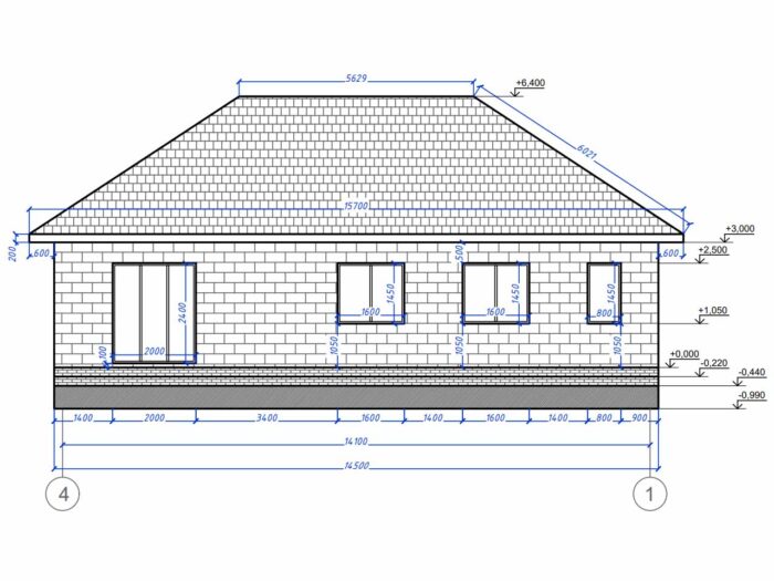 Дом из газобетона 124,7 м², 1 этаж — строительство в Томске