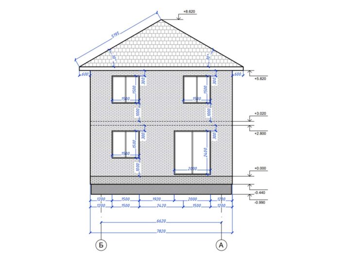 Дом из кирпича 113,8 м², 2 этажа — строительство в Томске