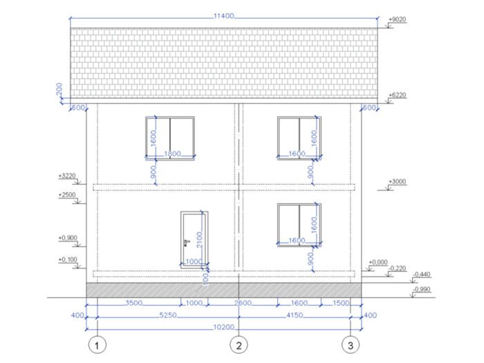 Дом из газобетона 127,1 м², 2 этажа — строительство в Томске