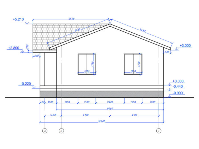 Дом из газобетона 131,7 м², 1 этаж — строительство в Томске