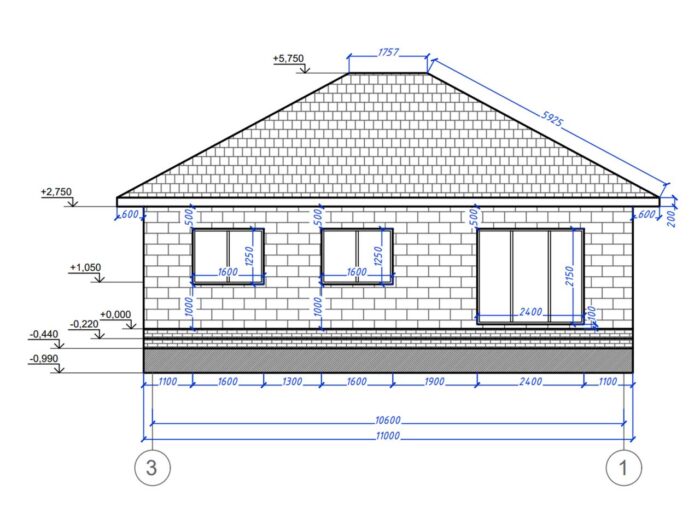 Дом из газобетона 78,8 м², 1 этаж — строительство в Томске