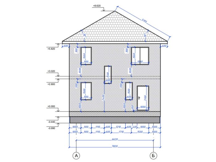 Дом из кирпича 113,8 м², 2 этажа — строительство в Томске