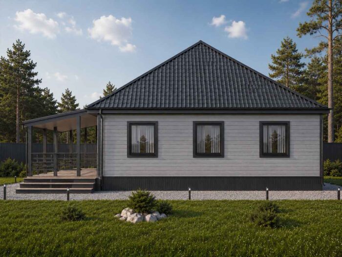 Дом из бруса 140,4 м², 1 этаж — строительство в Томске