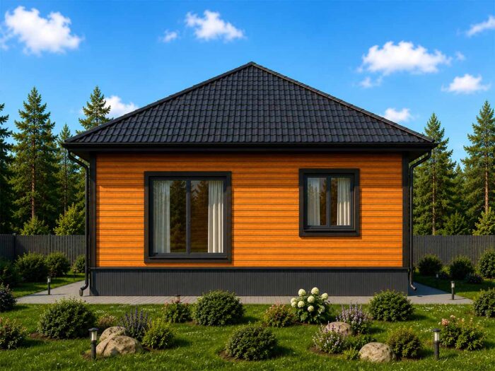 Дом из бруса 73,4 м², 1 этаж — строительство в Томске
