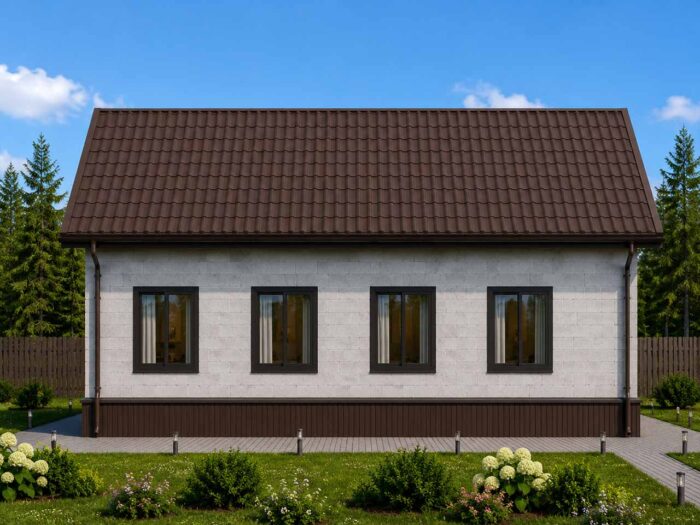 Дом из газобетона 93,5 м², 1 этаж — строительство в Томске