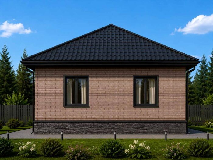 Дом из кирпича 74,3 м², 1 этаж — строительство в Томске