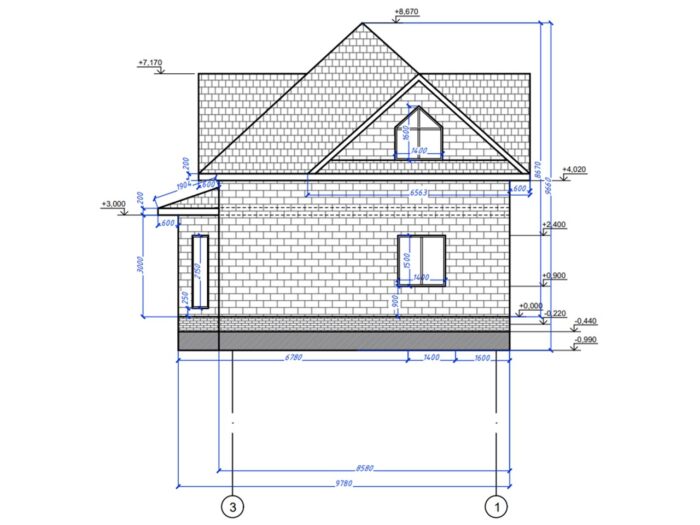 Дом из газобетона 125,2 м², 2 этажа — строительство в Томске