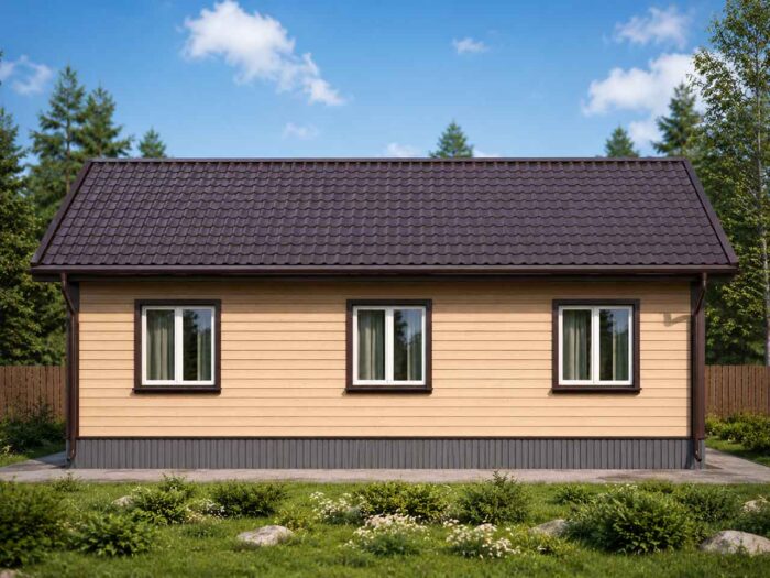 Дом из бруса 104,2 м², 1 этаж — строительство в Томске