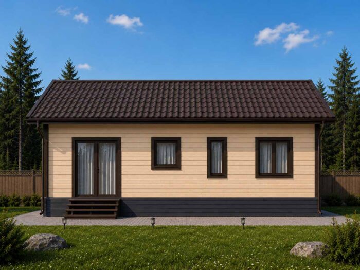 Дом из бруса 80,1 м², 1 этаж — строительство в Томске