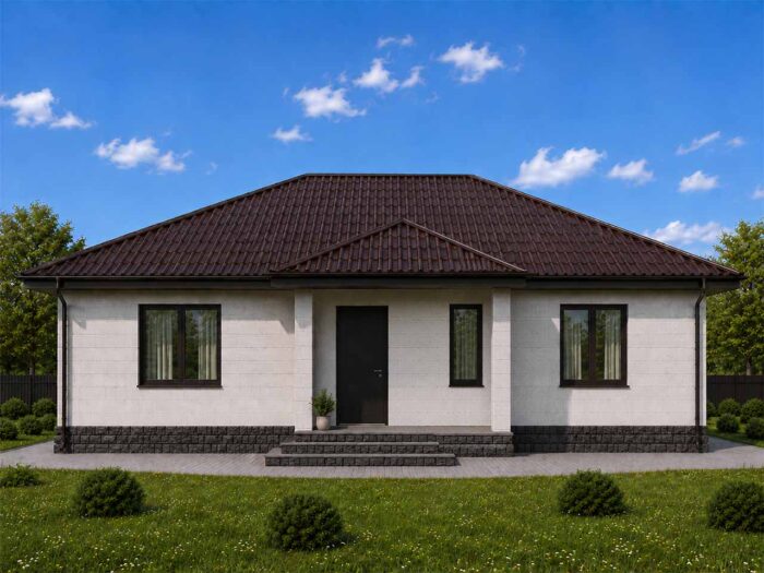 Дом из газобетона 149,9 м², 1 этаж — строительство в Томске