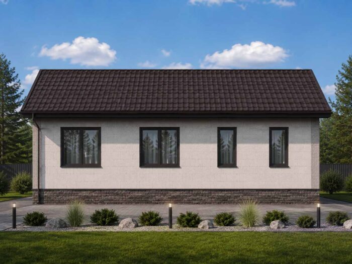Дом из газобетона 156,5 м², 1 этаж — строительство в Томске