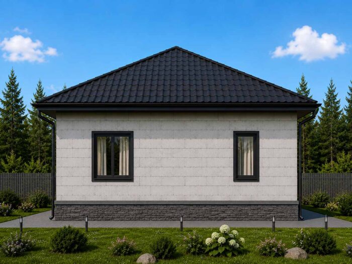 Дом из газобетона 64 м², 1 этаж — строительство в Томске