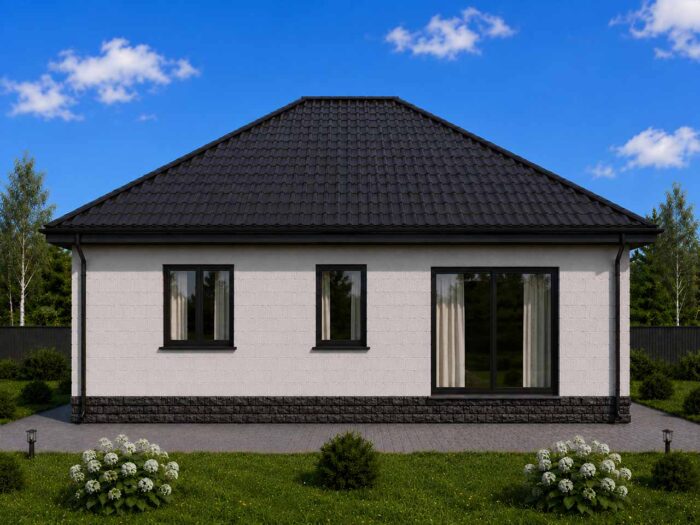 Дом из газобетона 74,6 м², 1 этаж — строительство в Томске