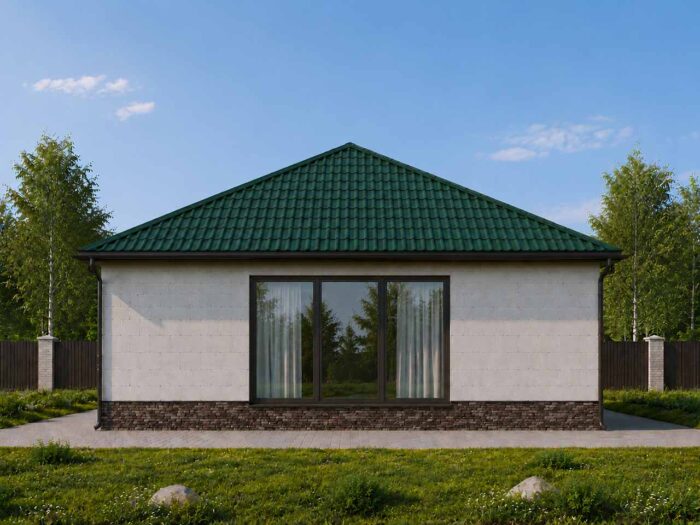 Дом из газобетона 78,8 м², 1 этаж — строительство в Томске