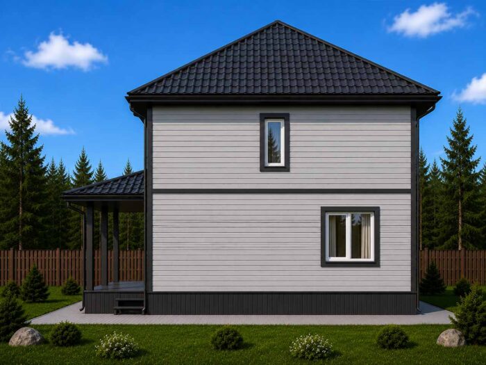 Дом из бруса 146,5 м², 2 этажа — строительство в Томске