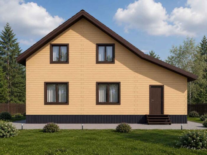 Дом из бруса 170,3 м², 2 этажа — строительство в Томске