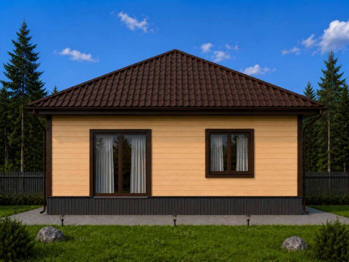 Дом из бруса 79,7 м², 1 этаж — строительство в Томске