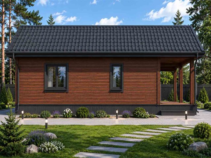 Дом из бруса 81,6 м², 1 этаж — строительство в Томске