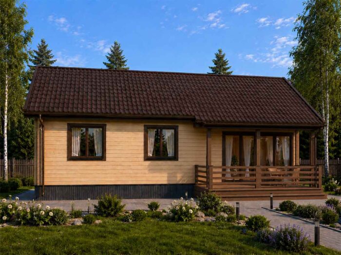 Дом из бруса 123,7 м², 1 этаж — строительство в Томске