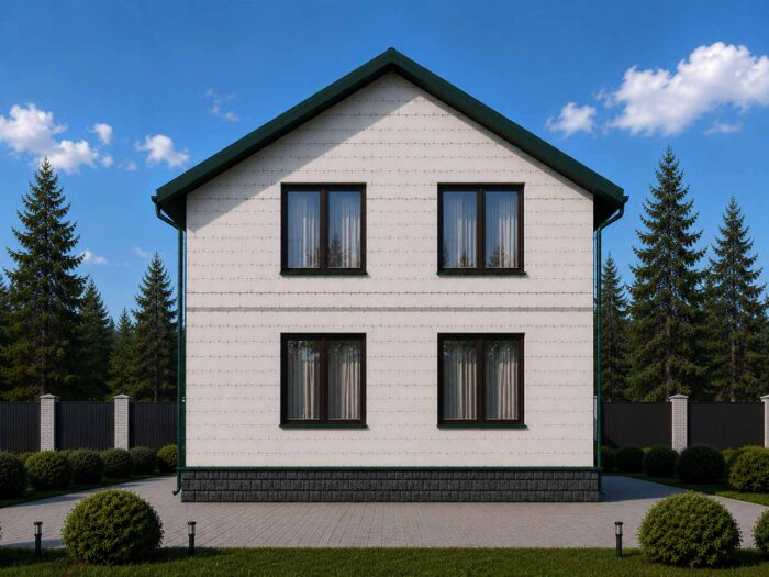 Дом из газобетона 127,1 м², 2 этажа — строительство в Томске