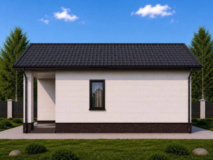 Дом из газобетона 80,6 м², 1 этаж — строительство в Томске
