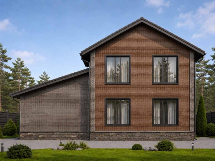 Дом из кирпича 134,9 м², 2 этажа — строительство в Томске