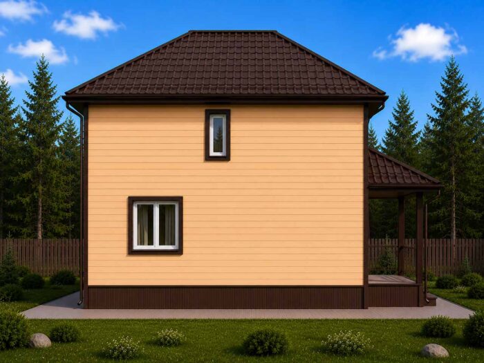 Дом из бруса 120,1 м², 2 этажа — строительство в Томске