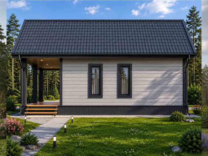 Дом из бруса 55,4 м², 1 этаж — строительство в Томске