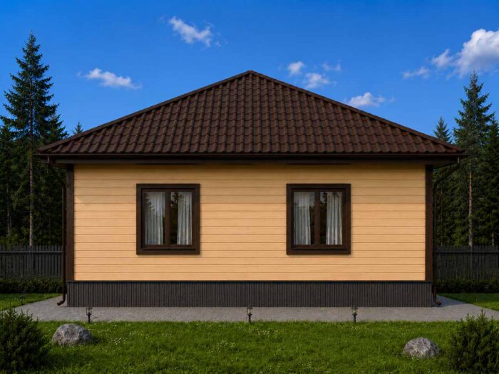 Дом из бруса 79,7 м², 1 этаж — строительство в Томске