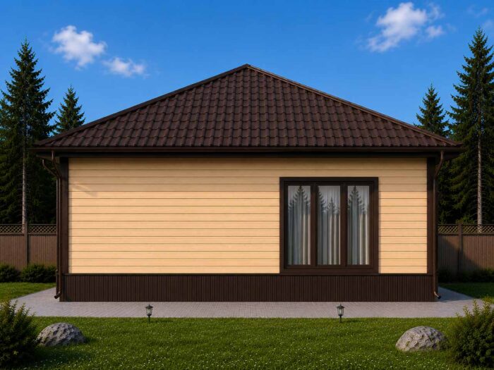 Дом из бруса 80,9 м², 1 этаж — строительство в Томске