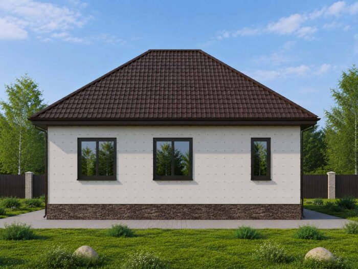 Дом из газобетона 76 м², 1 этаж — строительство в Томске