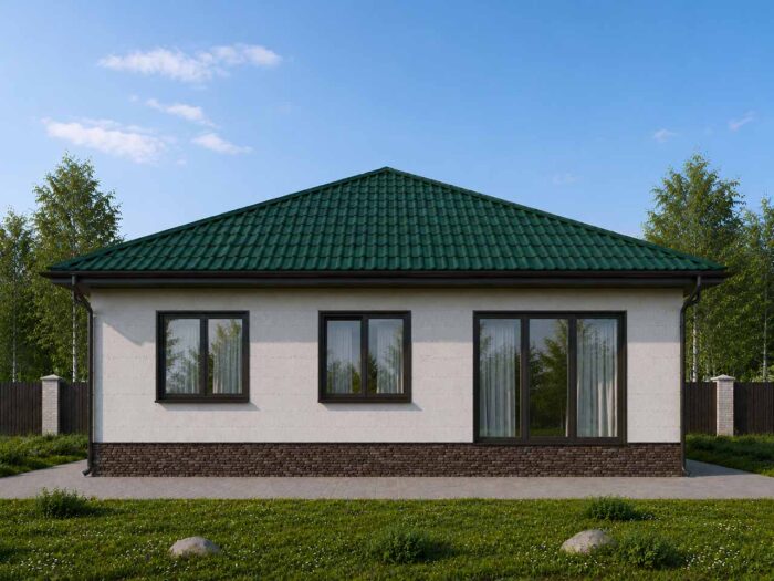 Дом из газобетона 78,8 м², 1 этаж — строительство в Томске