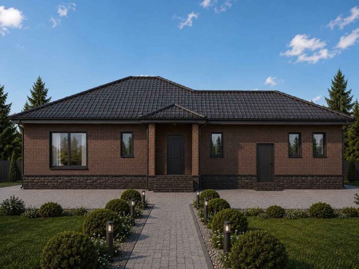 Дом из кирпича 182,4 м², 1 этаж — строительство в Томске